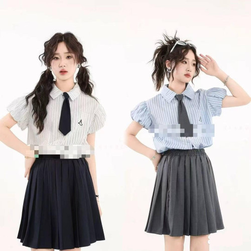 بلوز دامن کراواتی دخترانه کره ای